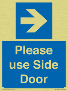 Please use Side Door (arrow Right) 